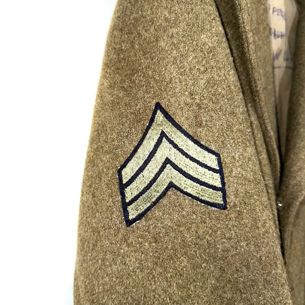 SOLD 💕Vintage Military Army 1940s Olive Drab 82nd Airborne Division Sergeant - Picture 6 of 16